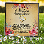 6VT. UU TIEN Grandma To My Granddaughter I Hugged This Little Pendant Forever Love Necklace (Gold) 7