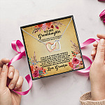 6VT. UU TIEN Grandpa To My Granddaughter I Hugged This Little Pendant Interlocking Hearts Necklace 5