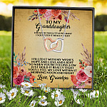 6VT. UU TIEN Grandpa To My Granddaughter I Hugged This Little Pendant Interlocking Hearts Necklace 7