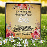 6VT. UU TIEN Grandpa To My Granddaughter I Hugged This Little Pendant Infinity Heart Necklace (Silver) 7