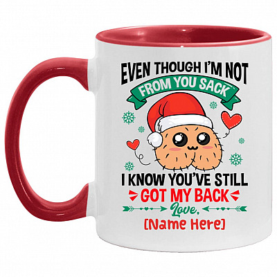 Personalized Even Though, White/Red, 11 oz. Accent Mug