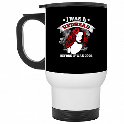 14 oz. White Travel Mug