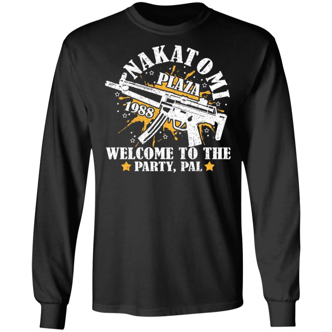 Nakatomi Plaza 1988 Welcome To The Party Hoodie, Black, Long Sleeve