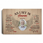 Personalized Photo As I Sit In Canvas, White, 0.75'' Framed Canvas