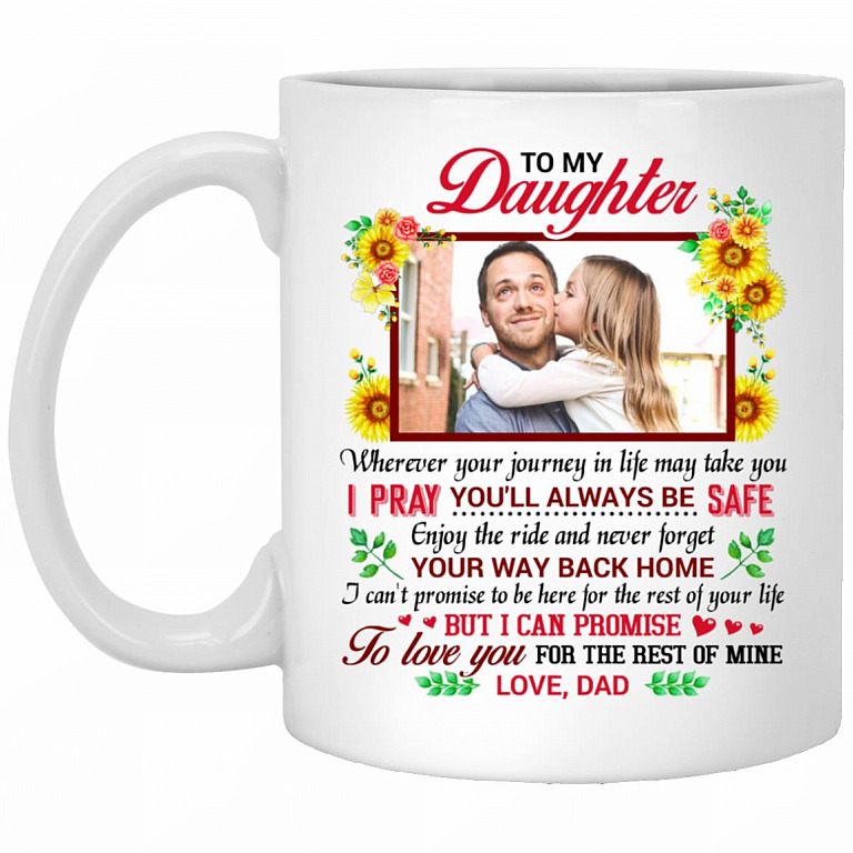 Personalized Photo Dad Mug, White, 11 oz. White Mug