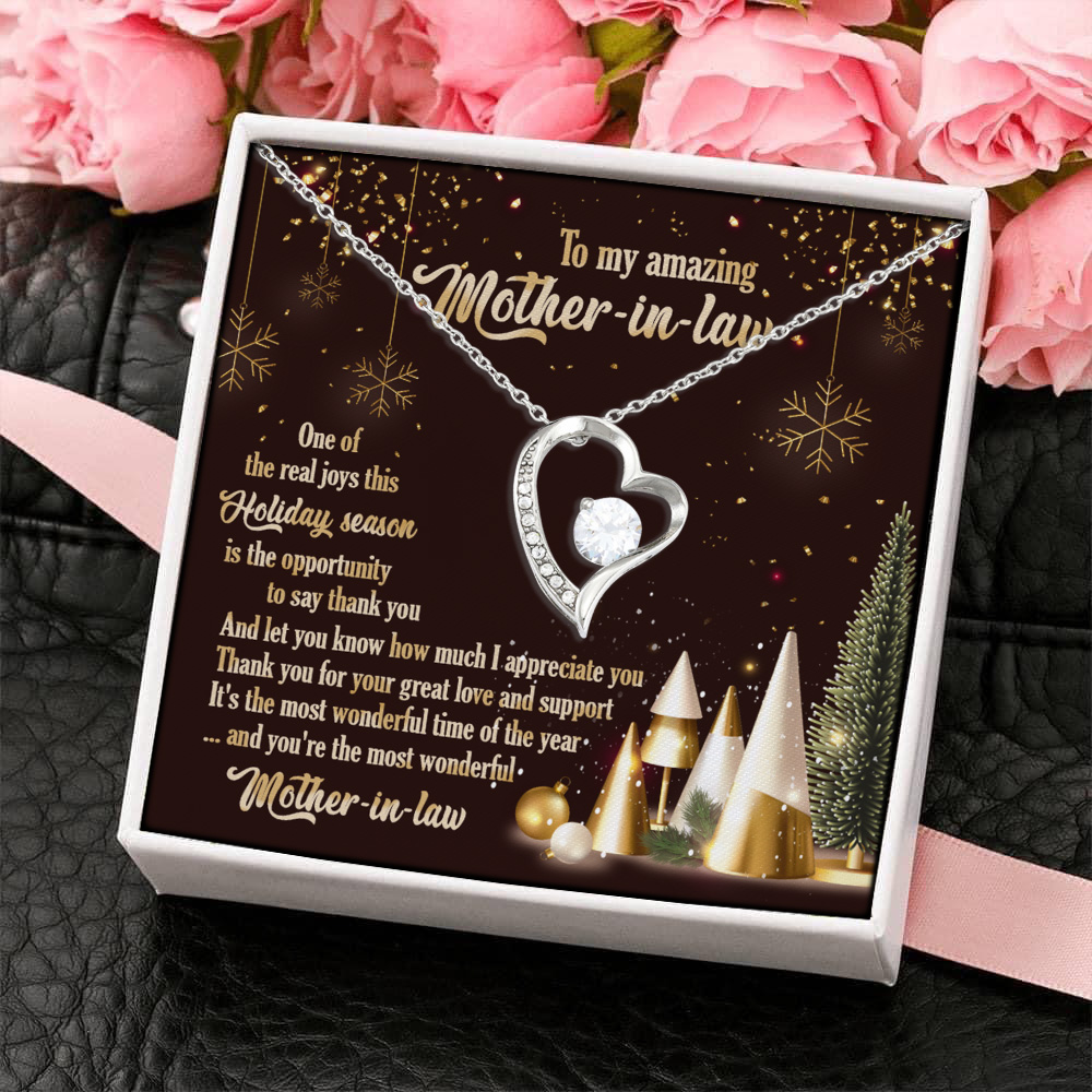 14Th. Amazing Mother In Law (5) Forever Love Necklace (Silver) 4