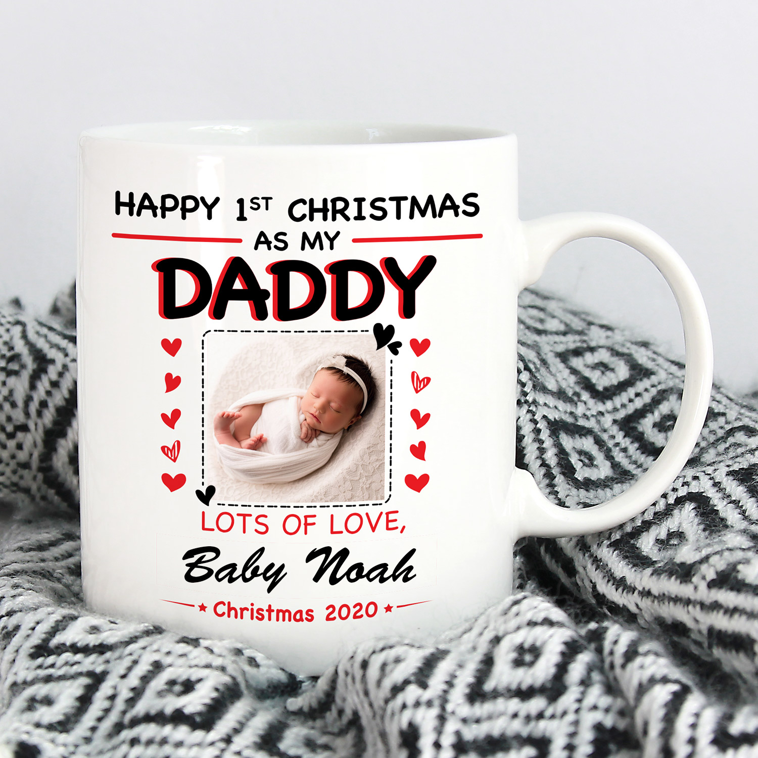 7VT. Happy First Christmas Mug mk1