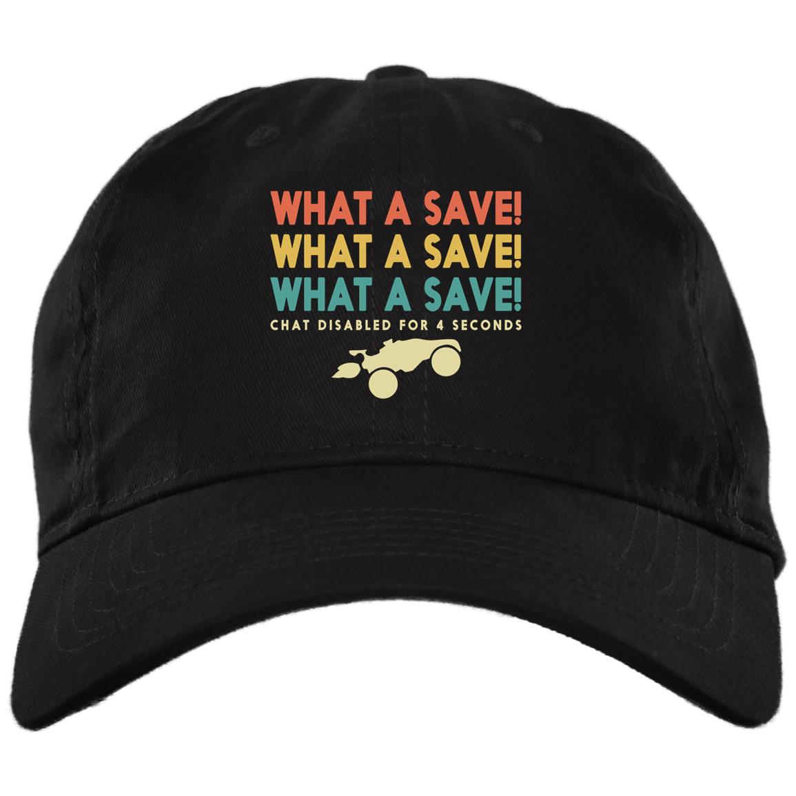 What A Save Hat, Black, Brushed Twill Dad Cap