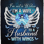 Widow Blanket, White, Cozy Plush Fleece Blanket - 50x60