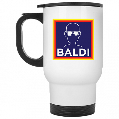 14 oz. White Travel Mug