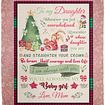Mom To My Daughter When, White, Cozy Plush Fleece Blanket - 50x60