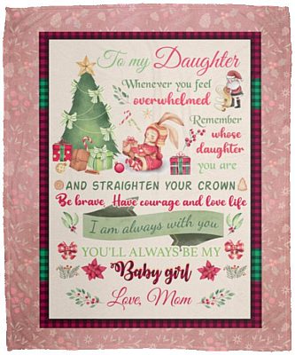 Mom To My Daughter When, White, Cozy Plush Fleece Blanket - 50x60