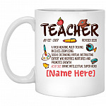 Personalized Teacher Definition, White, 11 oz. White Mug