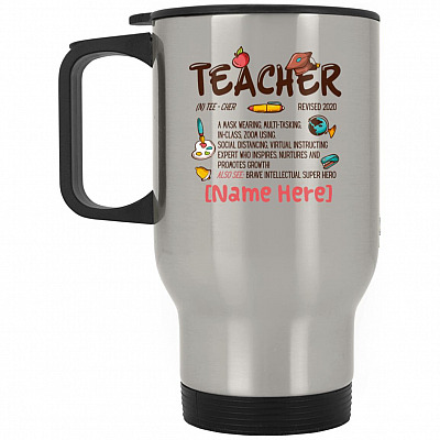 14 oz. Silver Travel Mug
