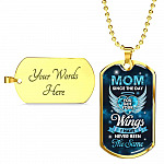 Mom Since You Got Wings I Never Been The Same Dog Tag Pendant Necklace - Sympathy Necklace For Loss Of Mother - Dog Tag (Gold Plated) Mom Since You Got Wings I Never Been The Same Dog Tag Pendant Necklace - Sympathy Necklace For Loss Of Mother - Dog Tag (Gold Plated)