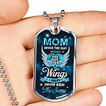Mom Since You Got Wings I Never Been The Same Dog Tag Pendant Necklace - Sympathy Necklace For Loss Of Mother - Dog Tag (Silver) Mom Since You Got Wings I Never Been The Same Dog Tag Pendant Necklace - Sympathy Necklace For Loss Of Mother - Dog Tag (Silver)