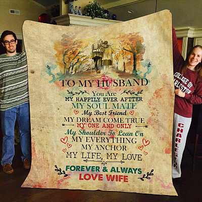 Wife To My Husband You Are My Happily Ever After My Soulmate My Bestfriend Fleece Blanket - Mink Blanket