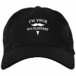 Huckleberry Hat, Black, Brushed Twill Dad Cap