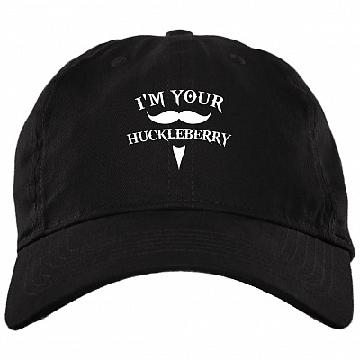 Huckleberry Hat, Black, Brushed Twill Dad Cap