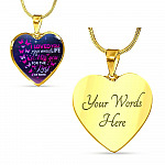 I Loved You Your Whole Life I'll Miss You For The Rest Of Mine Butterfly Heart Pendant Necklace - Heart Luxury Necklace (Gold Plated)