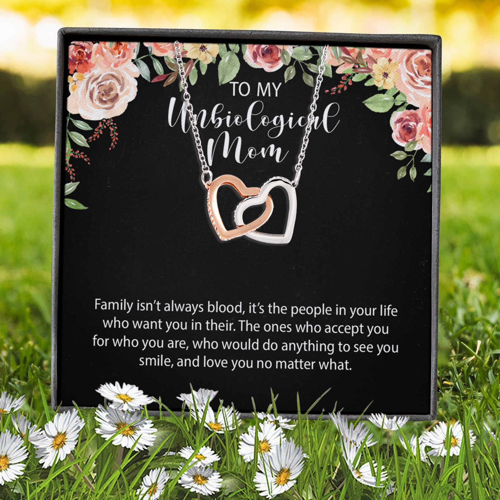 1N.TO My Unbiological Mom(4) Interlocking Hearts Necklace 7