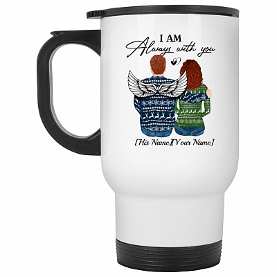 14 oz. White Travel Mug
