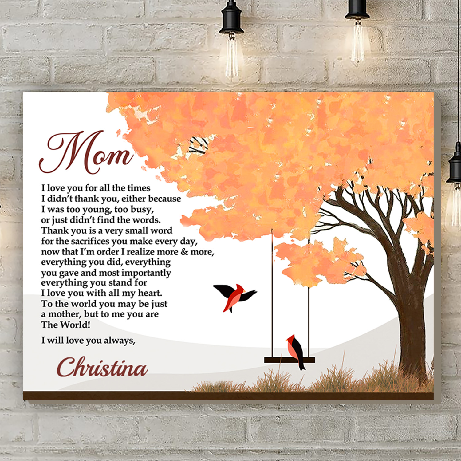 Personalized Mom I Love You For All The Times Canvas Poster 2