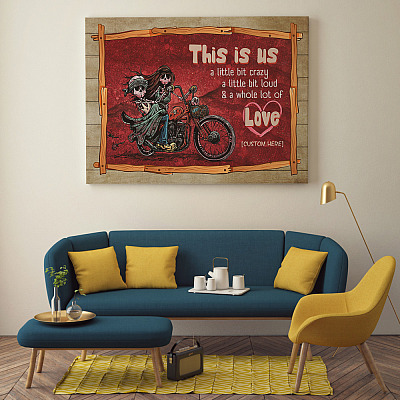 Alternative view of Personalized This Is Us a Little Bit Crazy a Little Bit Loud Skull Wrapped Framed Canvas Prints - Unframed Poster