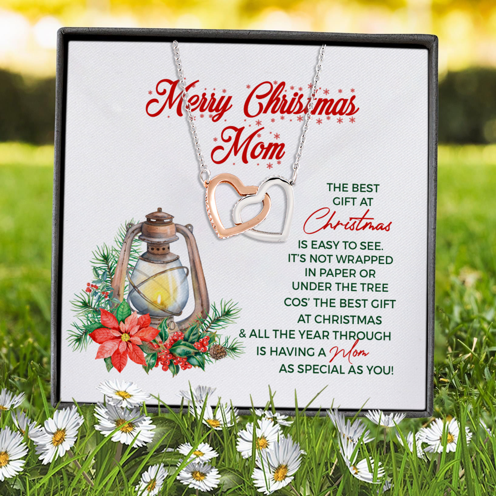 1N.Merry Christmas Mom (4) Interlocking Hearts Necklace 7