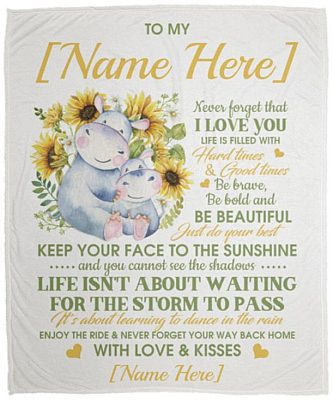 Personalized To My Daughter Blanket, White, Cozy Plush Fleece Blanket - 50x60