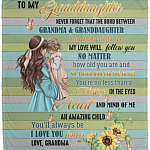 Granddaughter Blanket, White, Cozy Plush Fleece Blanket - 50x60