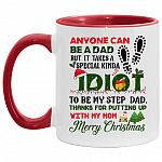 Anyone Can Be A Dad, White/Red, 11 oz. Accent Mug Anyone Can Be A Dad, White/Red, 11 oz. Accent Mug