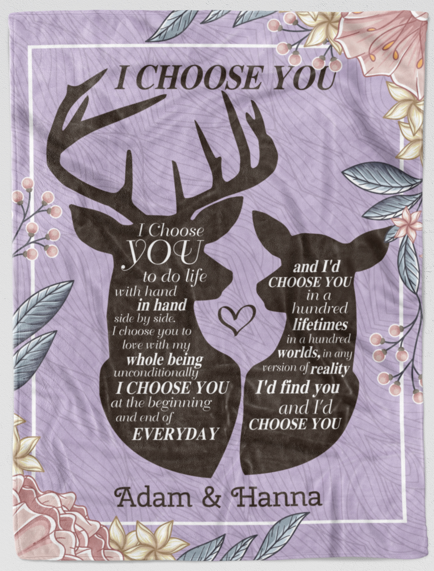 6VT. Deer Couple I Choose You To Do Life-#ffffff-cherry swash