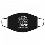 Teacher Mask, White, Cloth Face Cover – Medium/Large