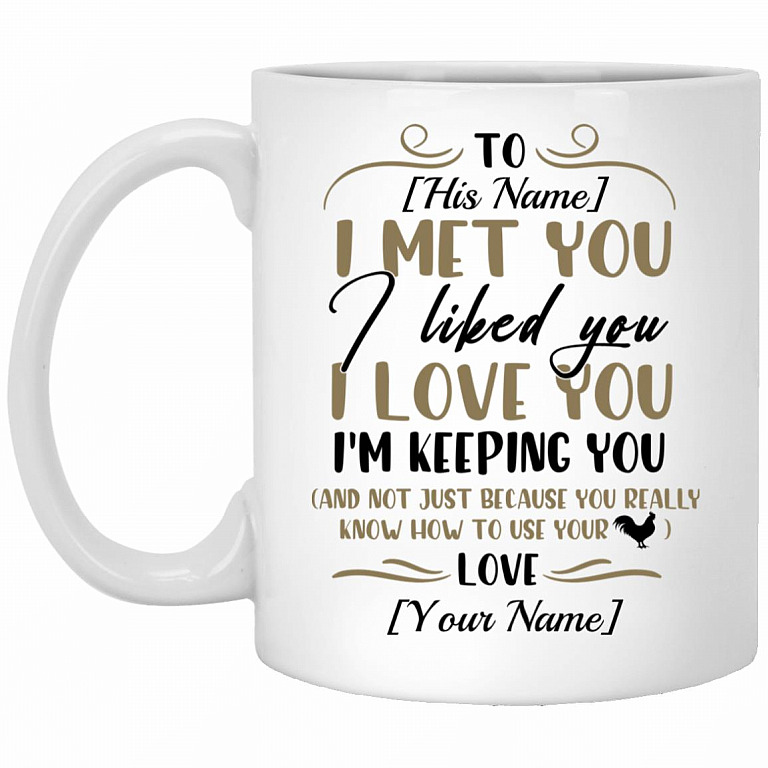 Personalized Cock Mug, White, 11 oz. White Mug