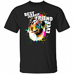 Corlorful Splash Best Freakin' Friend, Black, Unisex T-Shirt