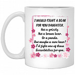 I Would Fight a Bear, White, 11 oz. White Mug