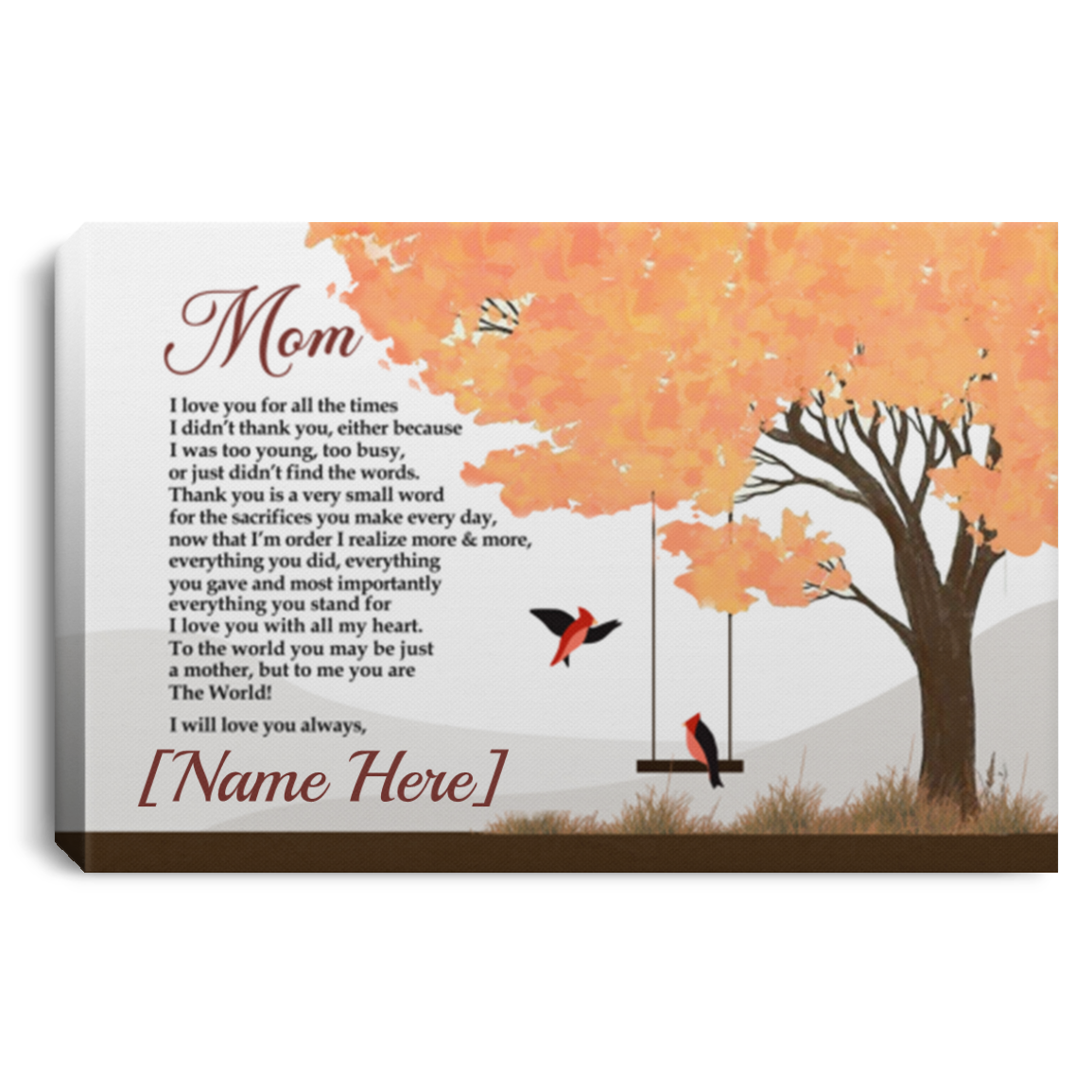 Personalized Mom I Love You For All The Times Framed Canvas - Unframed Poster - Custom Mom Gift, White, 0.75'' Framed Canvas Personalized Mom I Love You For All The Times Framed Canvas - Unframed Poster - Custom Mom Gift, White, 0.75'' Framed Canvas