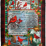 Christmas With You In Heaven, White, Cozy Plush Fleece Blanket - 50x60