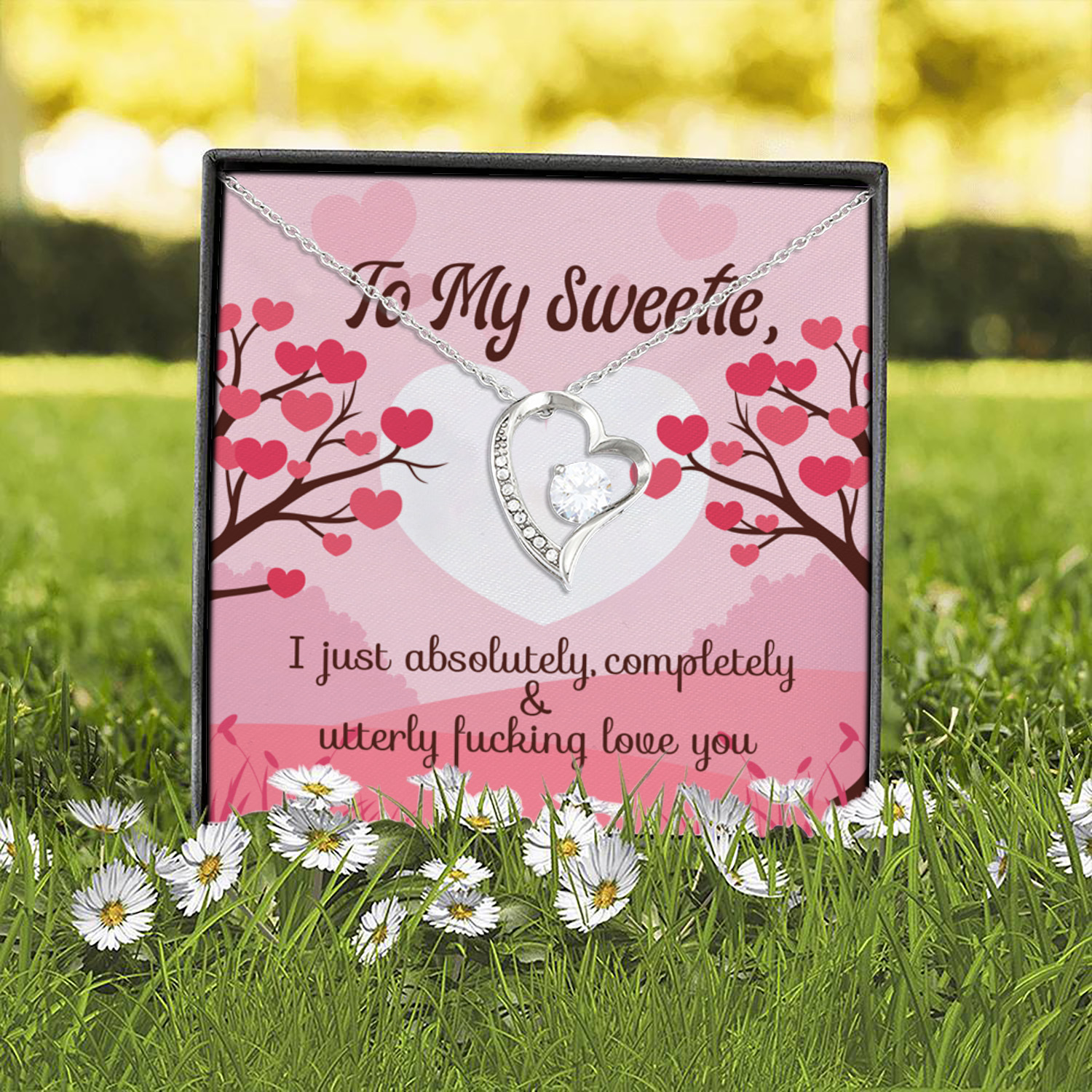 6MH. Utterly Love You (3) Forever Love Necklace (Silver) 2