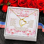 2P. Beautiful daughter (4) Forever Love Necklace (Gold) 6