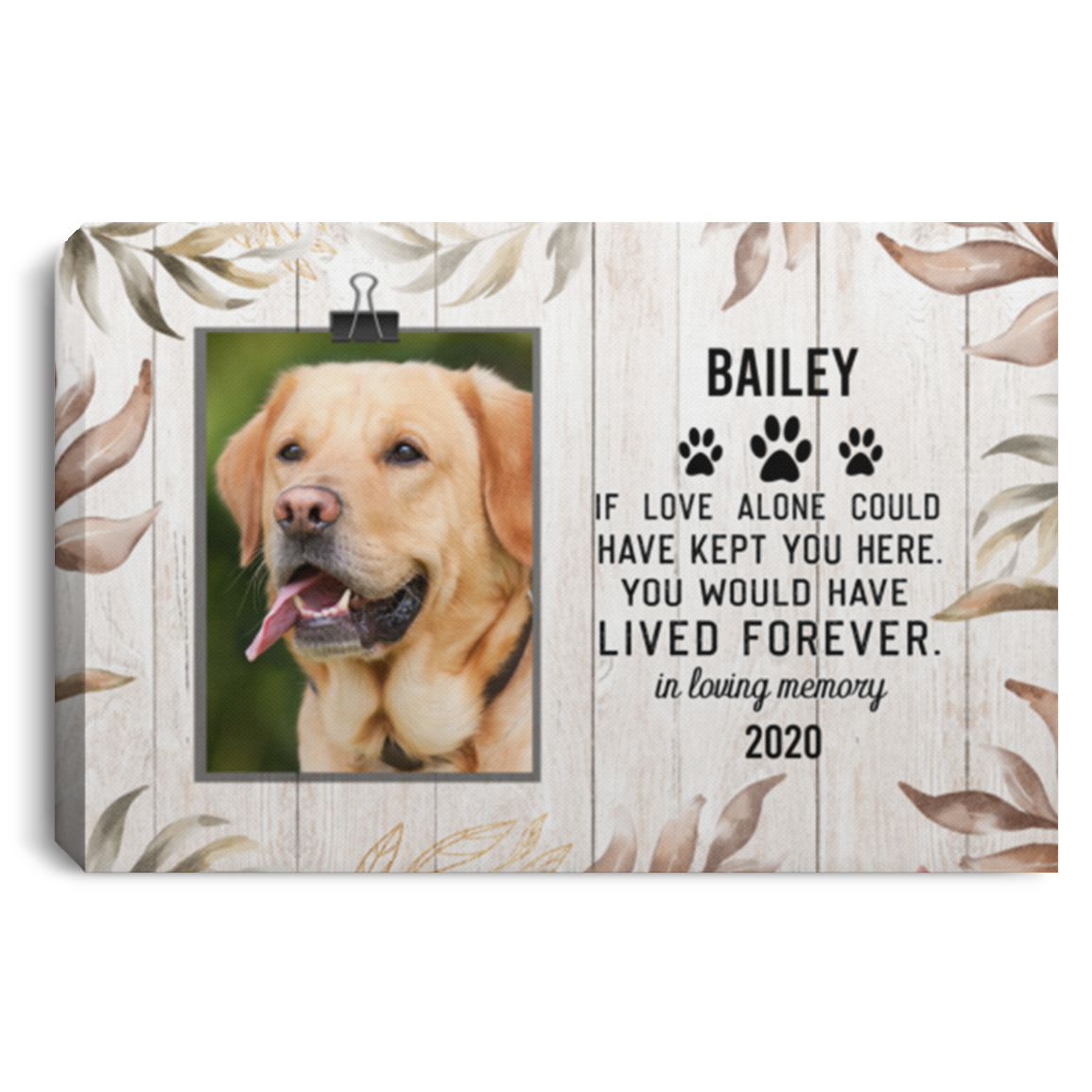 Personalized Photo If Love Alone Could Have Kept You Here You Would Have Lived Forever Framed Canvas - Unframed Poster, White, 0.75'' Framed Canvas Personalized Photo If Love Alone Could Have Kept You Here You Would Have Lived Forever Framed Canvas - Unframed Poster, White, 0.75'' Framed Canvas