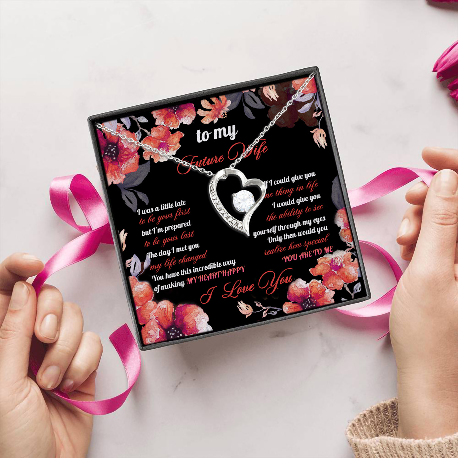 5O. Future Wife Necklace Forever Love Necklace (Silver) 5