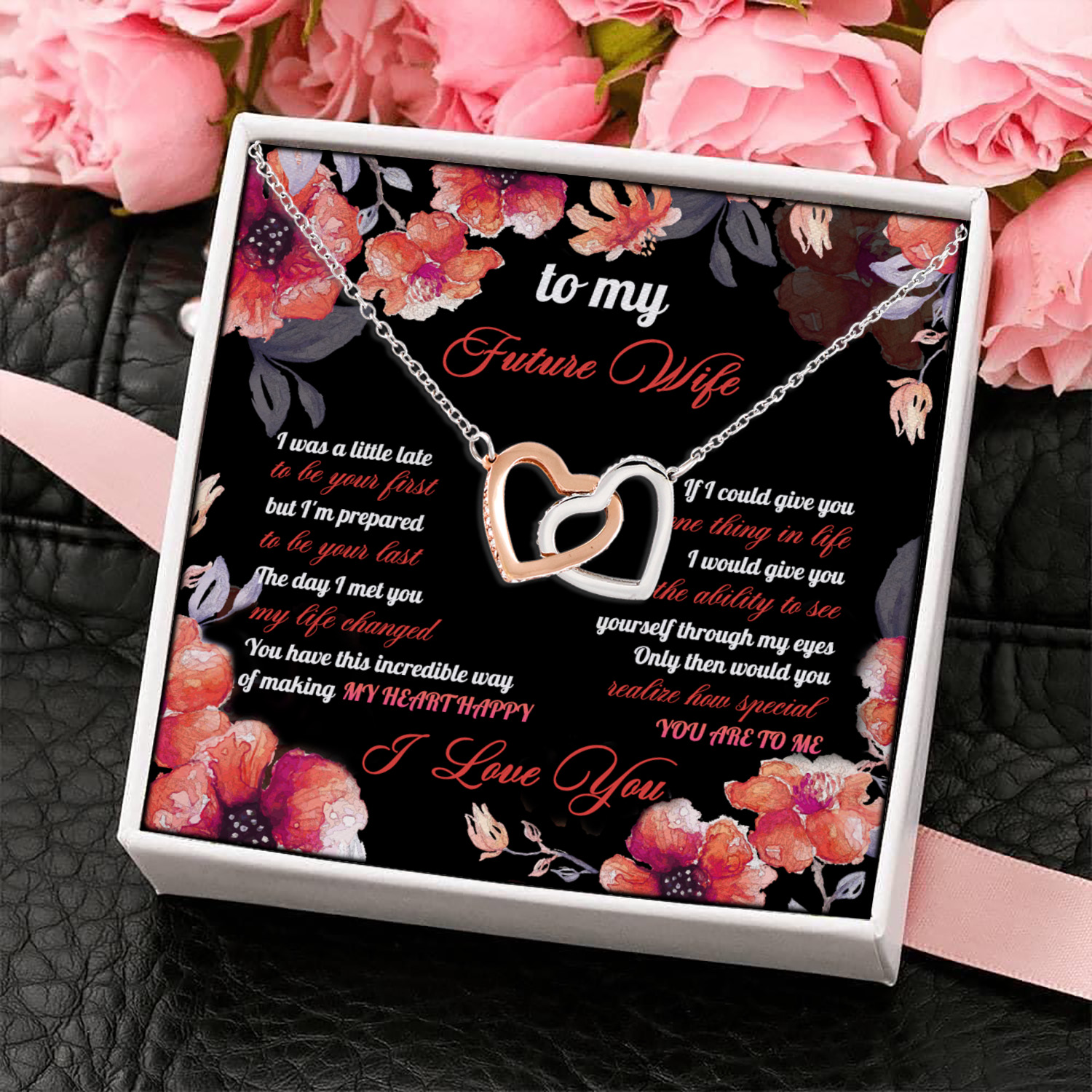 5O. Future Wife Necklace Interlocking Hearts Necklace 4