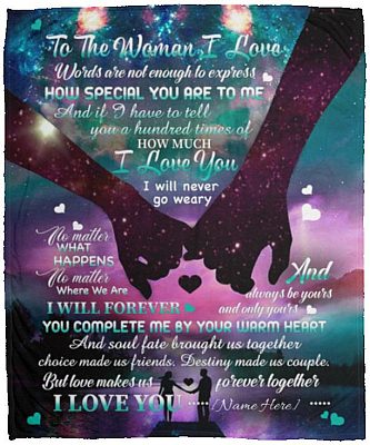 Personalized To The Woman I Love Blanket, White, Cozy Plush Fleece Blanket - 50x60