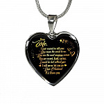 Dear Wife I Just Wanted To Tell You You Mean The World To Me You Are The Most Heart Pendant Necklace - Heart Luxury Necklace (Silver)