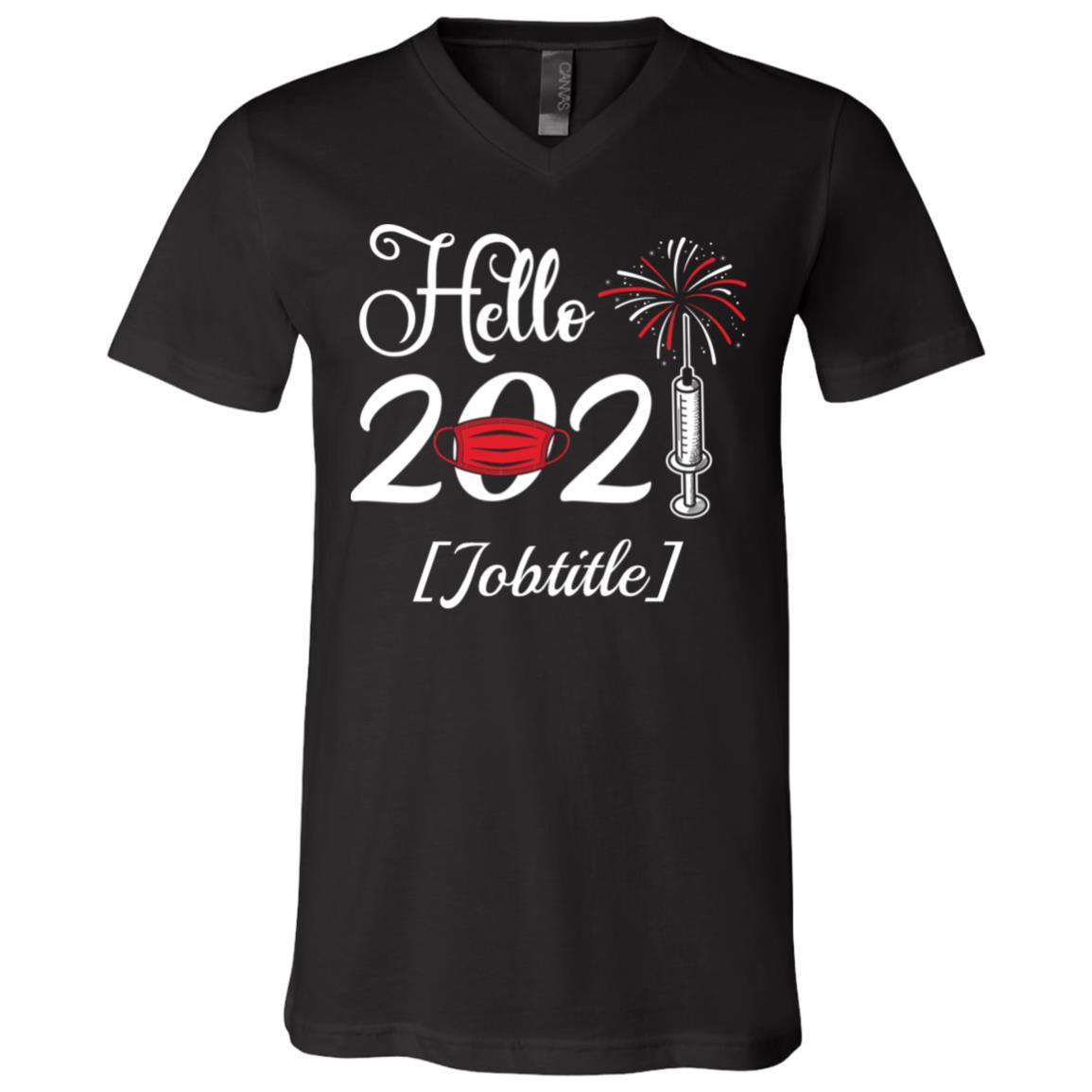 Personalized 2021 Tshirt, Black, V-Neck T-Shirt