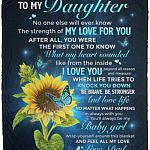 Dad To Daughter No One Else Will Ever Know, White, Cozy Plush Fleece Blanket - 50x60