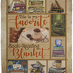 Book Lover Fleece Mink Blanket, White, Cozy Plush Fleece Blanket - 50x60