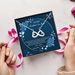 6O. Mother In Law(6) copy Infinity Heart Necklace (Silver) 5